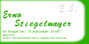 erno stiegelmayer business card